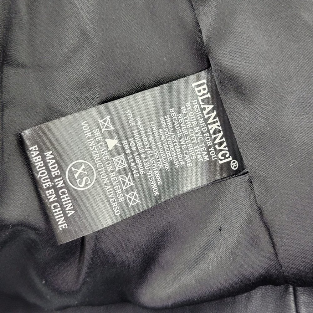Blank NYC Vegan Faux Leather Moto Jacket Black XS - Picture 5 of 5